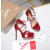 Christian Louboutin Red Patent Ankle‑Strap Platform Stiletto Heel Sandals