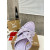Christian Louboutin Lavender Leather Studded 55mm heel Slide Sandals