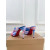 Christian Louboutin Pink‑Blue Tie‑Dye Crisscross Mule High Heel Sandals 100mm heel