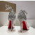 Christian Louboutin Silver Crackled Leather Crystal 120mm Platform Heel Sandals