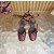 Christian Louboutin Brown Satin Bow Ankle‑Tie Slingback Ballet Flats