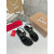 Christian Louboutin Croc‑embossed Black Leather Block Heel Thong Sandal