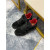 Christian Louboutin Black Suede‑Leather Mix Low‑Top Fashion Sneakers