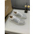 Christian Louboutin White Leather AB Crystal‑Encrusted Low‑Top Sneakers