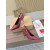 Christian Louboutin Burgundy Leather 85mm Pointed Toe Slingback Pumps