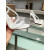 Christian Louboutin White Nappa Asymmetric Curved Strap Slingback Sandal 100mm heel