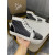 Christian Louboutin White Leather Geometric‑Print Silver‑Spiked High‑Top Sneakers