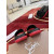Christian Louboutin Black Mesh Logo Slide Sandals Red Rubber Outsole