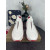 Christian Louboutin White‑Red Leather Slip‑On Spiked Sneakers Red Shark‑Tooth Sole