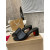 Christian Louboutin Black Leather 55mm heel Block Heel Slide Sandal