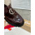 Christian Louboutin Burgundy Patent Leather Chunky Loafer