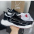 Christian Louboutin Black‑White Bubble‑Sole Lace‑Up Chunky Sneakers