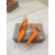 Christian Louboutin Orange Patent Leather 100mm Stiletto Heel Slingback Pumps