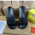 Christian Louboutin Black Metal‑Spiked Flat Slide Sandals