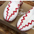 Christian Louboutin White Knit Sock‑Style Red Shark‑Tooth Sole High‑Top Sneaker Boots