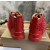 Christian Louboutin Red Full‑Spike Leather High‑Top Sneakers