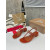 Christian Louboutin Terracotta Croc‑effect Leather Block Heel Thong Sandal