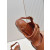 Christian Louboutin Brown Calfskin 85mm Block‑Heel Ankle‑Strap Sandals