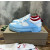 Christian Louboutin Light‑Blue‑White Spiked Platform Low‑Top Sneakers
