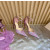 Christian Louboutin Dusty Purple Satin Checkered Crystal‑Embellished 100mm Stiletto Heel Ankle‑Strap Pumps