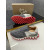 Christian Louboutin Grey Suede Red Zigzag Sole Low‑Top Sneakers