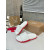 Christian Louboutin White Spiked CL Logo Slide Sandal