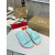 Christian Louboutin Mint Green Rubber Spiked Slide Sandal