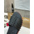 Christian Louboutin Black Rubber Spiked Slide Sandal