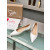 Christian Louboutin White Patent Leather Pointed‑Toe Low‑Wedge Heel Flats