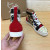 Christian Louboutin Printed Canvas Spiked‑Toe High‑Top Sneakers