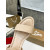 Christian Louboutin Nude Leather Block heel Ankle Strap Sandal