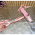 Christian Louboutin Pink Satin Crystal‑Embellished Ankle‑Tie Ballet Flats