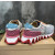 Christian Louboutin Multi‑Color Glitter‑Suede Mesh Lace‑Up Sneakers Red Shark‑Tooth Sole