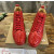 Christian Louboutin Red Full‑Spike Leather High‑Top Sneakers