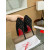 Christian Louboutin Black Suede Scalloped Crystal‑Dot 100mm heel Pump