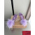 Christian Louboutin Purple Satin Feather 100mm Slingback Sandals