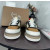 Christian Louboutin Brown‑White Suede‑Mesh Spiked Platform Lace‑Up Sneakers