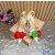 Christian Louboutin Ivory Satin Multicolor Fabric Flower 100mm Stiletto Heel Slingback Pumps