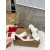 Christian Louboutin White Leather 55mm heel Slide Sandals