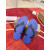 Christian Louboutin Blue Rubber Stud‑Decorated Flip‑Flops
