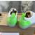 Christian Louboutin White Perforated Leather Green‑Accent White‑Spiked Low‑Top Sneakers