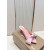 Christian Louboutin Pink Satin Bow 55mm Pointed‑Toe Mule Heels