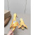 Christian Louboutin Yellow Watercolor‑Print Satin Bow Mule Kitten Heel Sandals 55mm heel