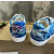 Christian Louboutin Blue‑Pink Tie‑Dye Satin Low‑Top Sneakers