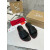 Christian Louboutin Black Rubber Spiked Slide Sandal