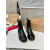 Christian Louboutin Black Croc‑Embossed CL‑Buckle Chelsea Lug‑Sole Ankle Boots