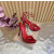 Christian Louboutin Red Patent Leather Ankle‑Strap Platform High‑Heel Sandals 120mm heel