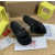 Christian Louboutin Black Suede Silver‑Rhinestone Graffiti Logo Slide Sandals