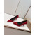 Christian Louboutin Red Patent Leather 100mm Stiletto Heel Pointed‑Toe Pumps
