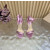 Christian Louboutin Dusty Rose Satin 100mm Ankle‑Wrap Tie Stiletto Sandals